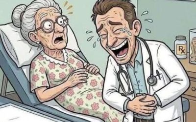 Un jour, une vieille dame se rend chez le médecin, un peu gênée.