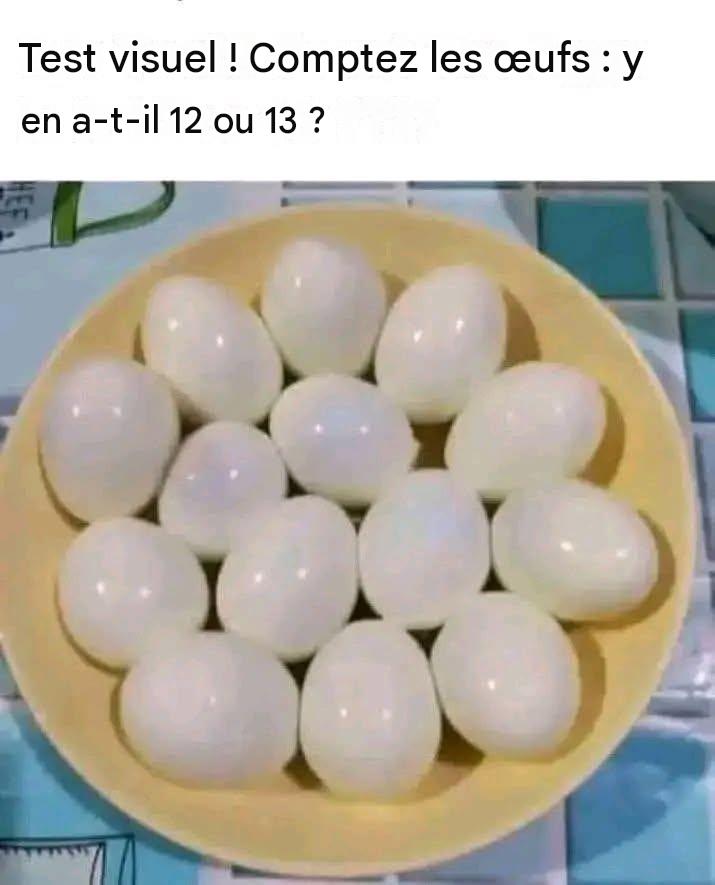 Test de la vue : Comptez les œufs !!