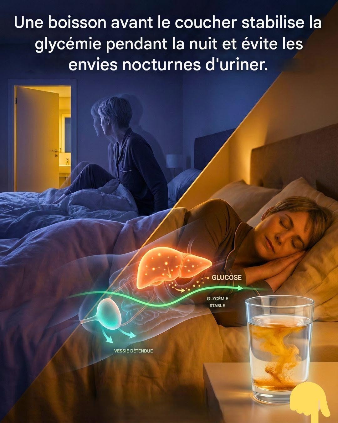 Buvez ceci avant de vous coucher pour équilibrer votre glycémie et éviter les allers-retours nocturnes aux toilettes !