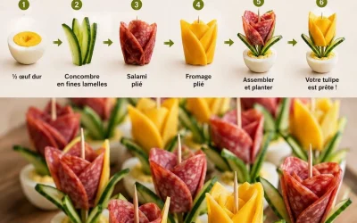 Tulipes apéritives charcuterie & fromage