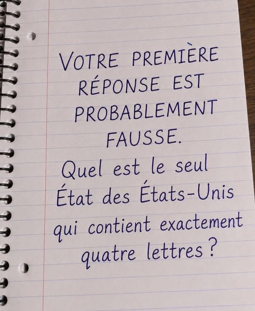 Voir la Reponse au 1er commentaireLa réponse va vous surprendre !