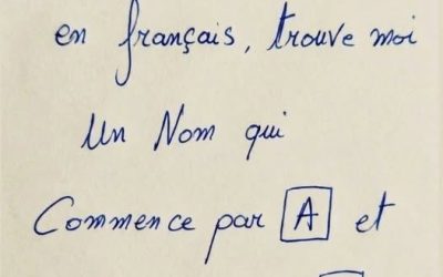 Saurez-vous trouver ce type de mot qui commence et se termine par la lettre A ? Reponse au 1er commentaire