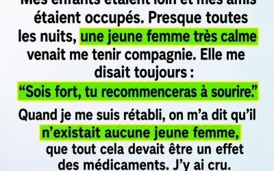 Une jeune femme est apparue près de mon lit d’hôpital… Regarde le premier commentaire.