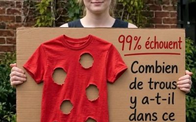 99 % des gens se trompent… Combien de trous y a-t-il vraiment dans ce t-shirt ?