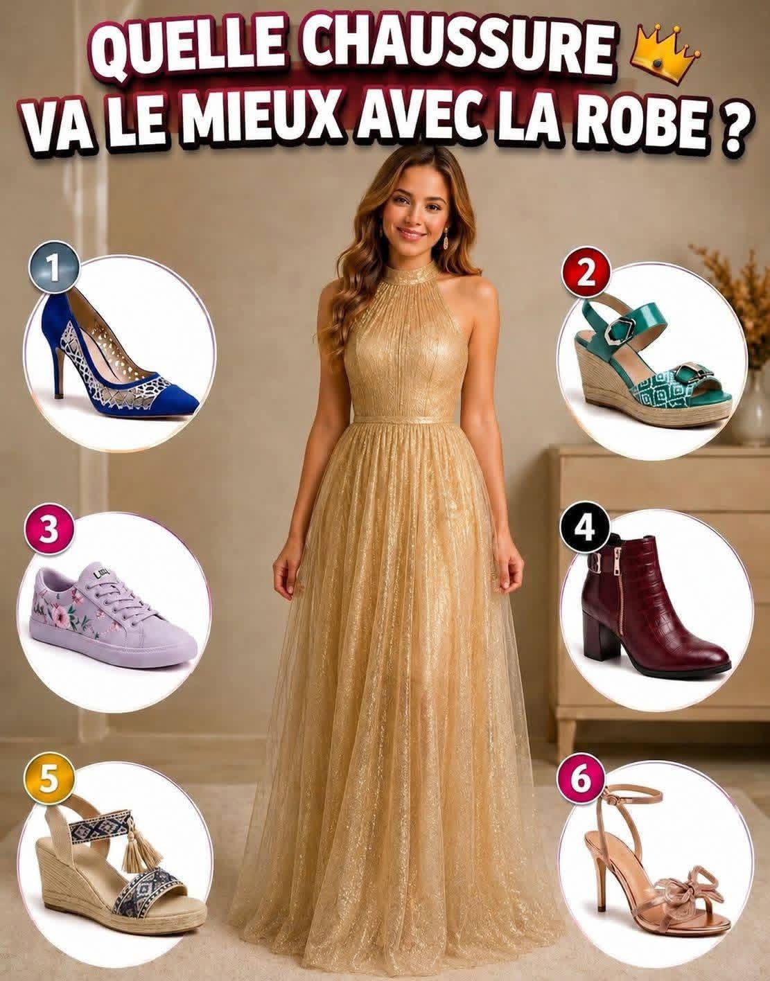 Quelle chaussure choisir avec cette robe élégante ?