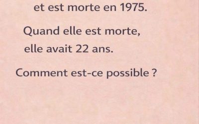 Énigme : Cette femme est née en 1975.