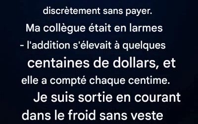 Ils sont partis sans payer, mais ce qui s’est passé ensuite a révélé le pouvoir de la gentillesse.