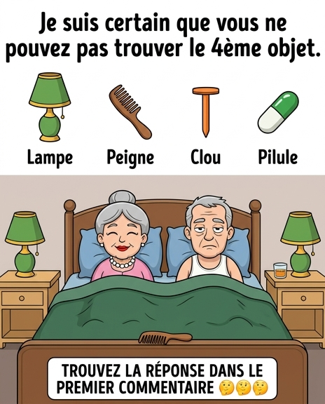 Peux-tu trouver les 4 objets cachés … La plupart des gens en ratent un