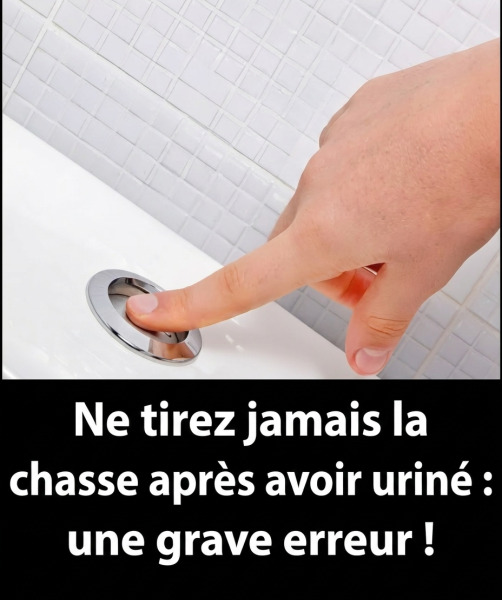 Pourquoi est-il si important de ne pas tirer la chasse d’eau après avoir fait pipi aux toilettes ?  Les détails dans le premier commentaire